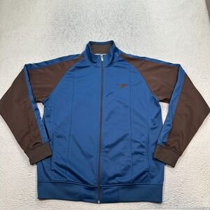 Vintage Nike Tech Wear Jacket Men's Size XL Windbreaker Track Blue Brown